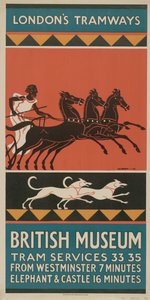 British Museum, Tramdiensten 33, 35, 1927